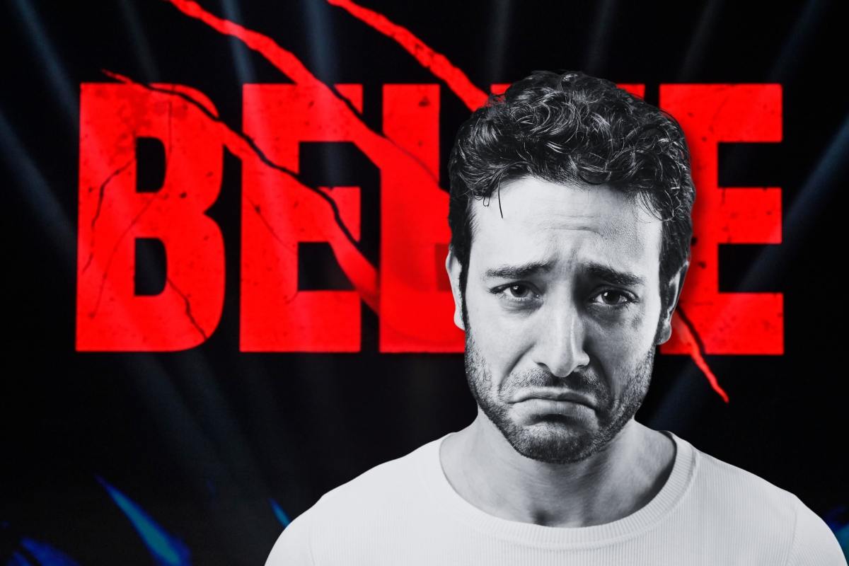 Uomo triste e logo Belve