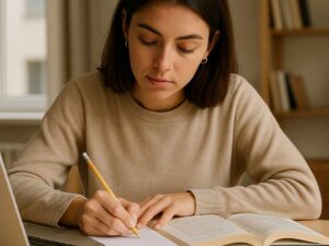 Ragazza che studia