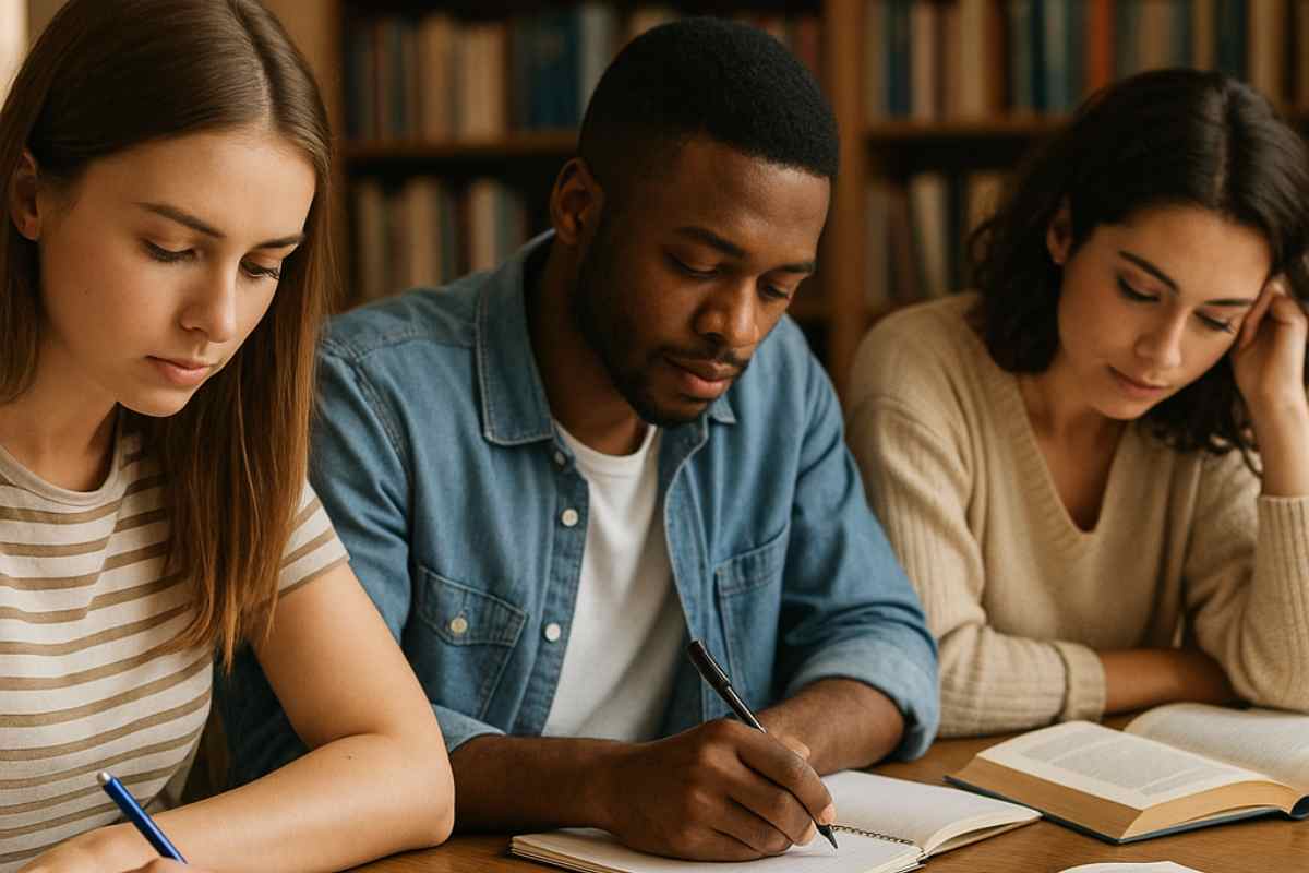 Ragazzi che studiano