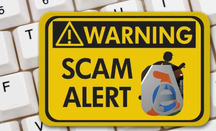 Tastiera con avviso alert e logo Agenzia delle entrate