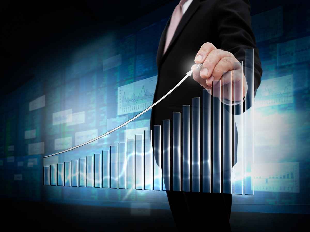 uomo e crescita grafico