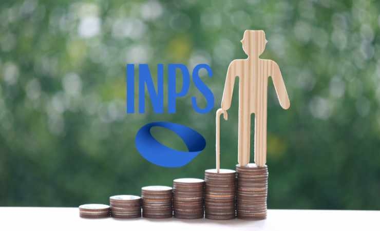 Sagoma su monete e logo INPS