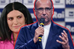 Laura Pausini e Carlo Conti