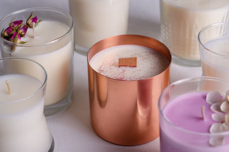 Candele di diverse fragranze