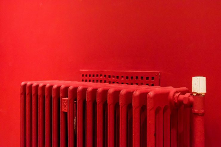 termosifone con luce rossa