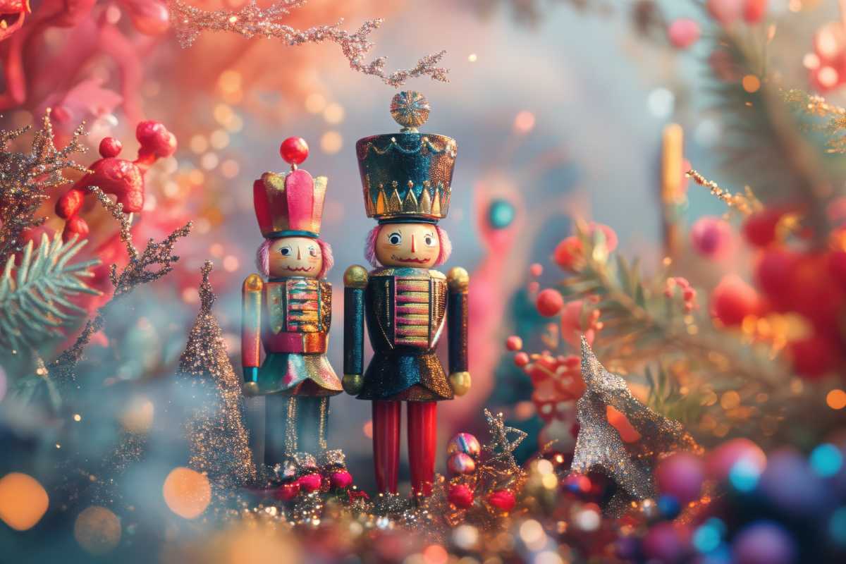 albero natalizio con statuette