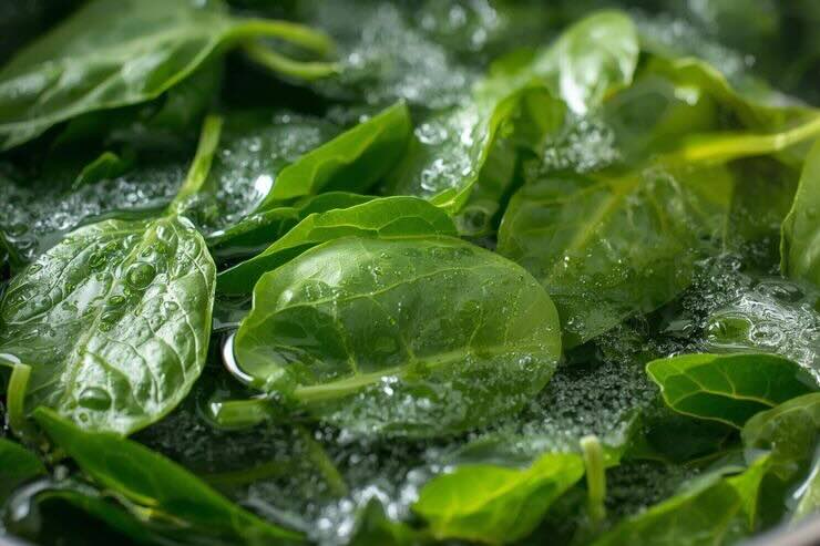 Spinaci in acqua