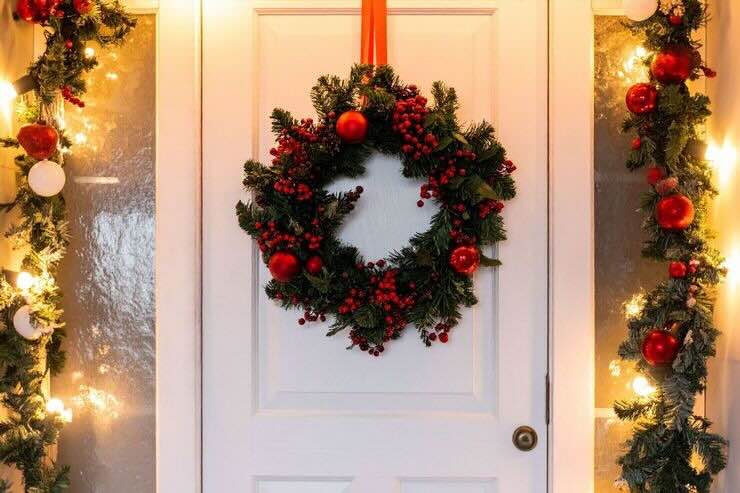 Ghirlanda Natale fuori porta 